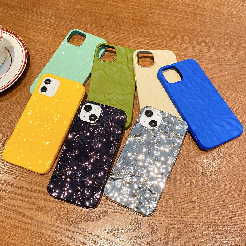 Luxury 3D Matte Plating Purple Foil Phone Case