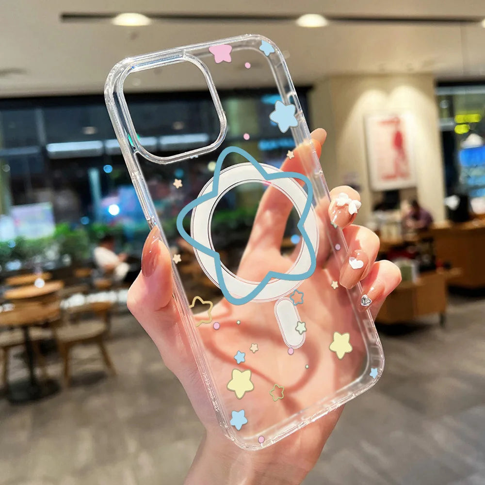 Cute Bow For Magsafe Magnetic Wireless Charge Case For iPhone