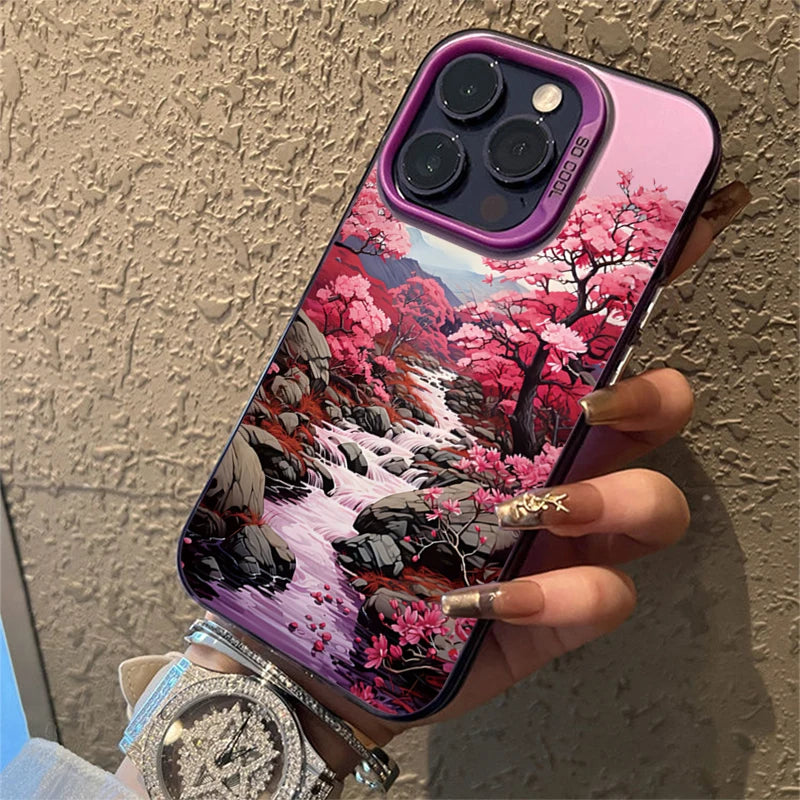 Japanese Scenery House Painted Phone Case For iPhone