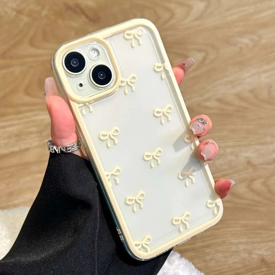 Cute Bowknot Soft Clear Phone Case