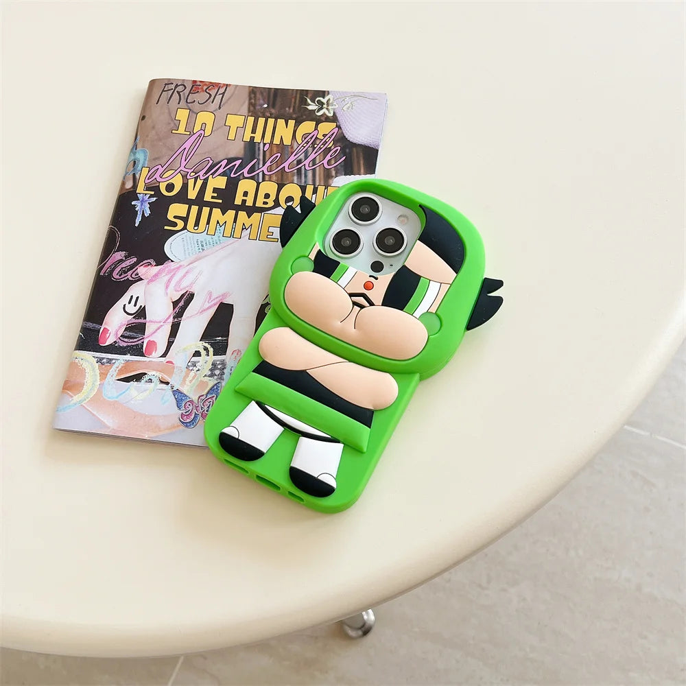 Cartoon Powerpuff Girls Silicone Phone Case