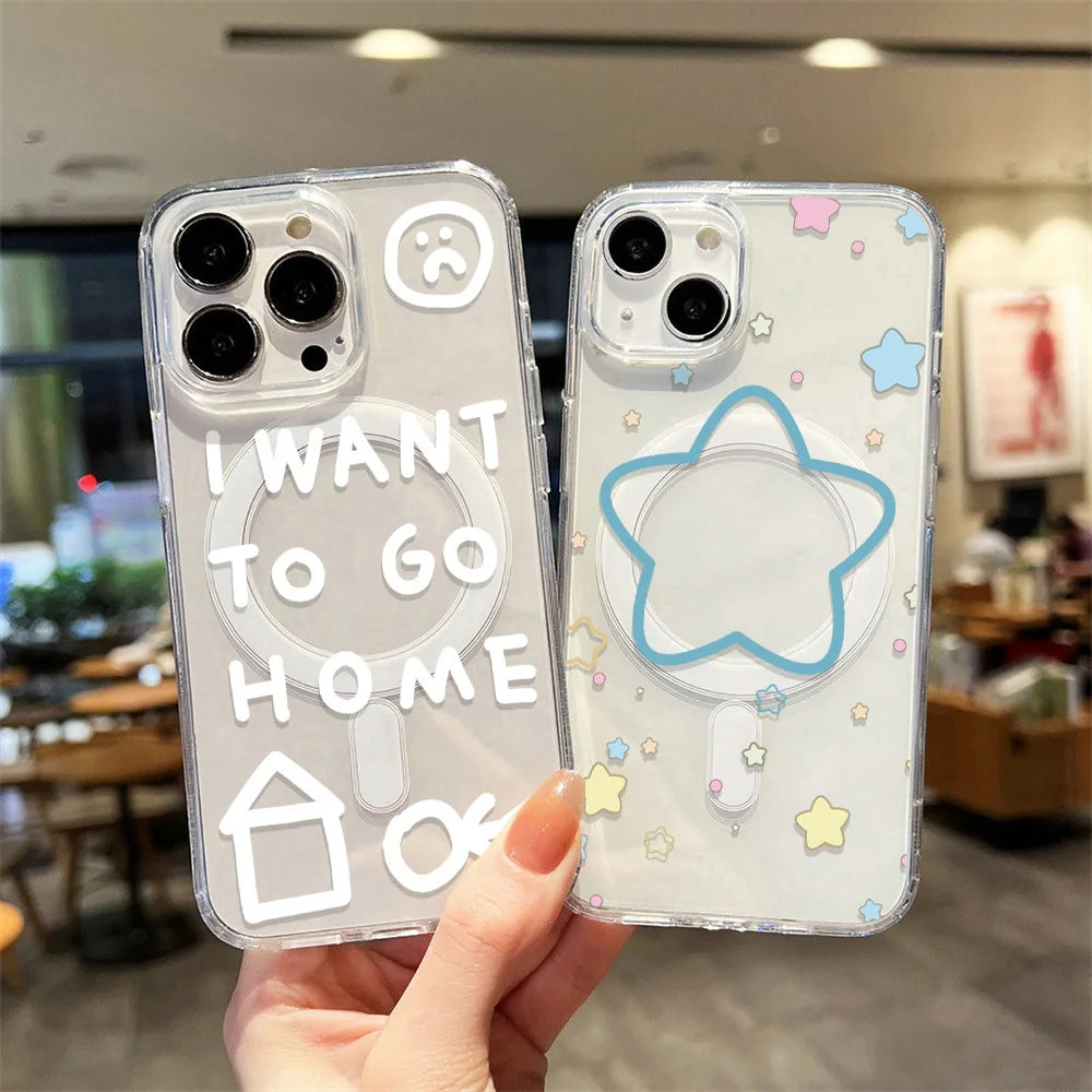 Cute Bow For Magsafe Magnetic Wireless Charge Case For iPhone