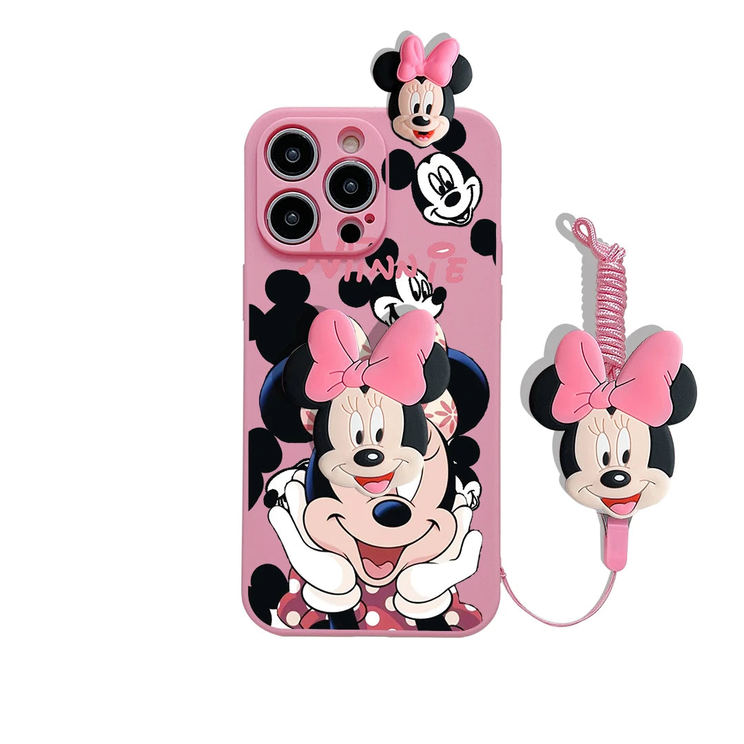 Cartoon Mickey Minnie Soft Phone Case