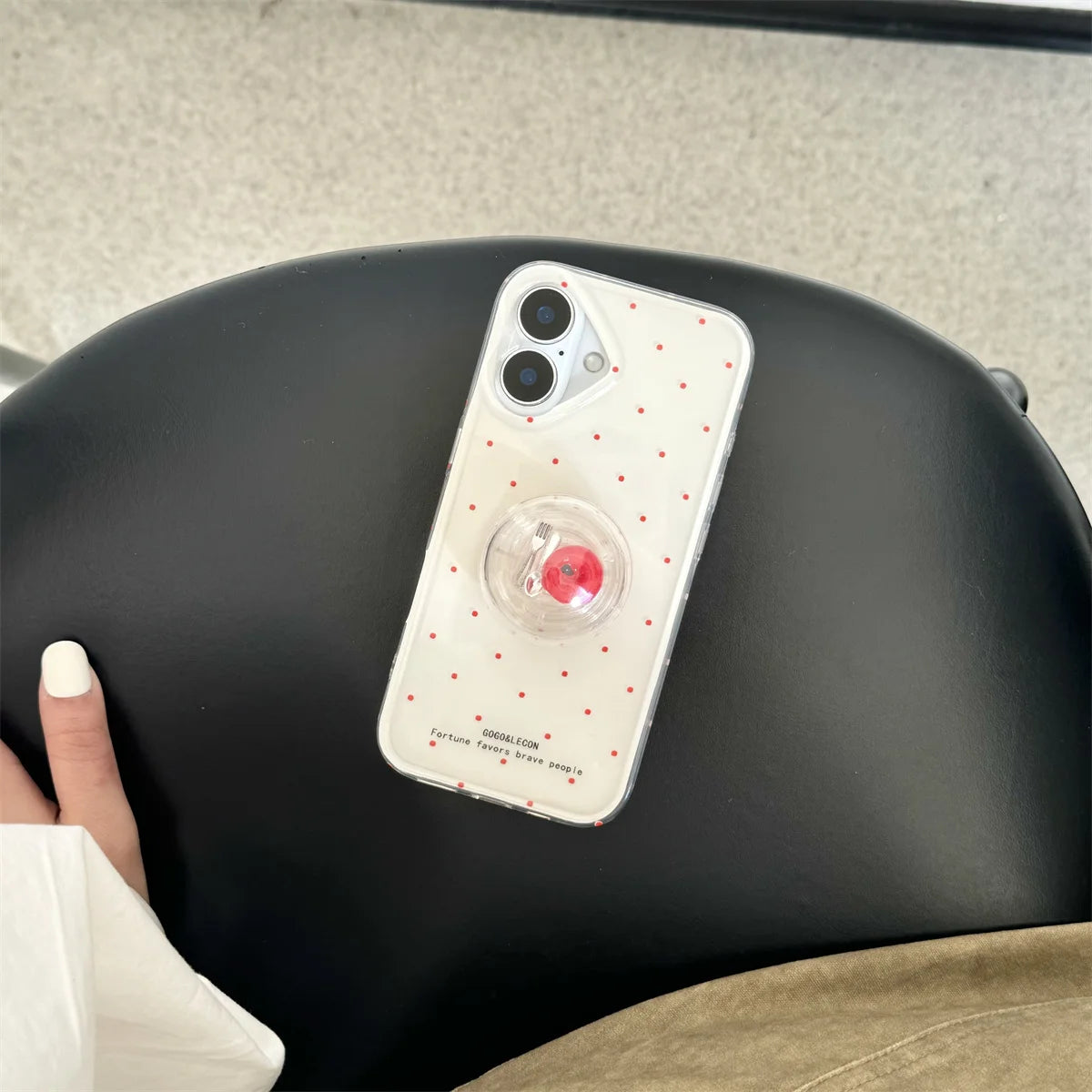 Cartoon Colorful Apple Stand Holder Phone Case