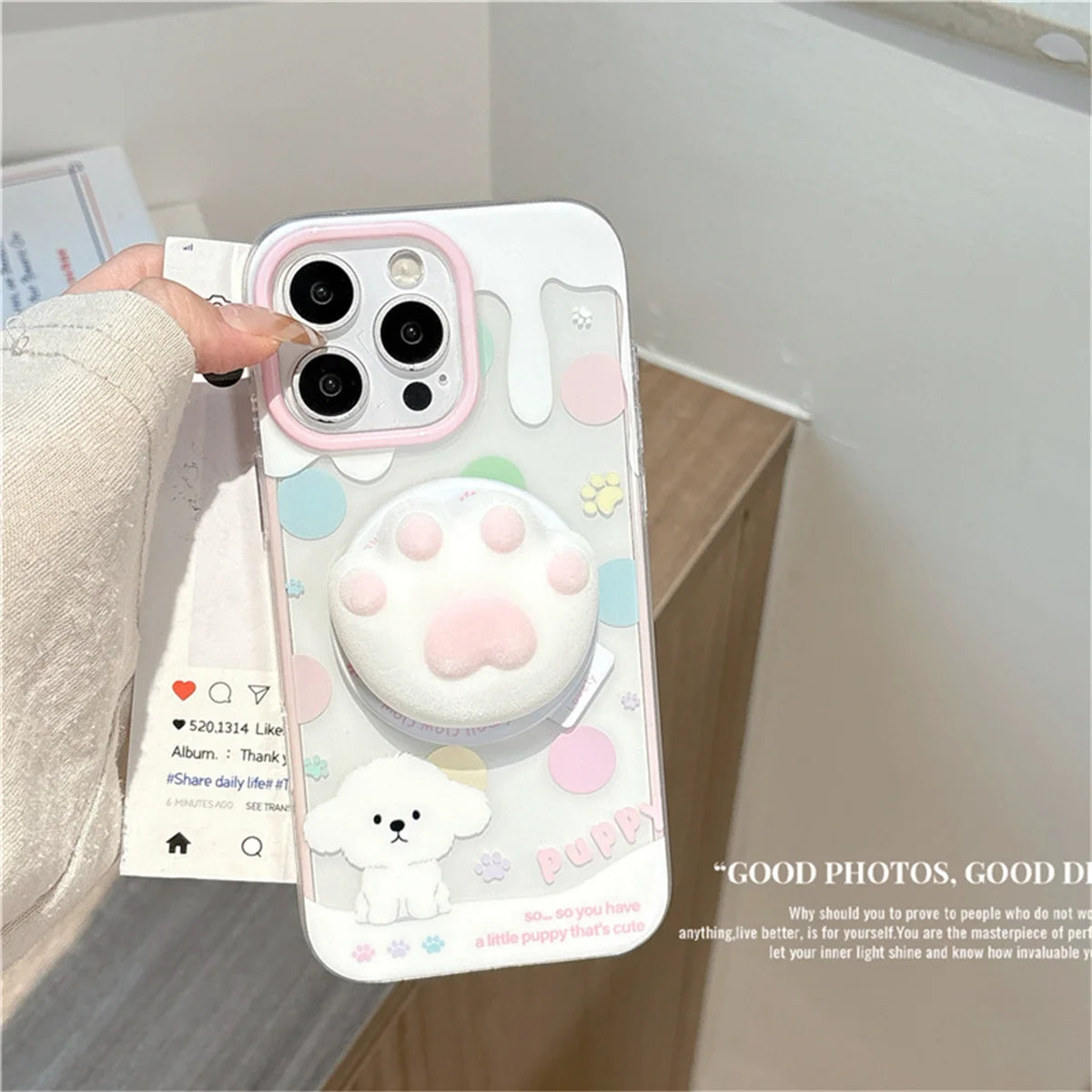 Kawaii Cartoon Puppy Hellokitty Magnetic Phone Case For iPhone