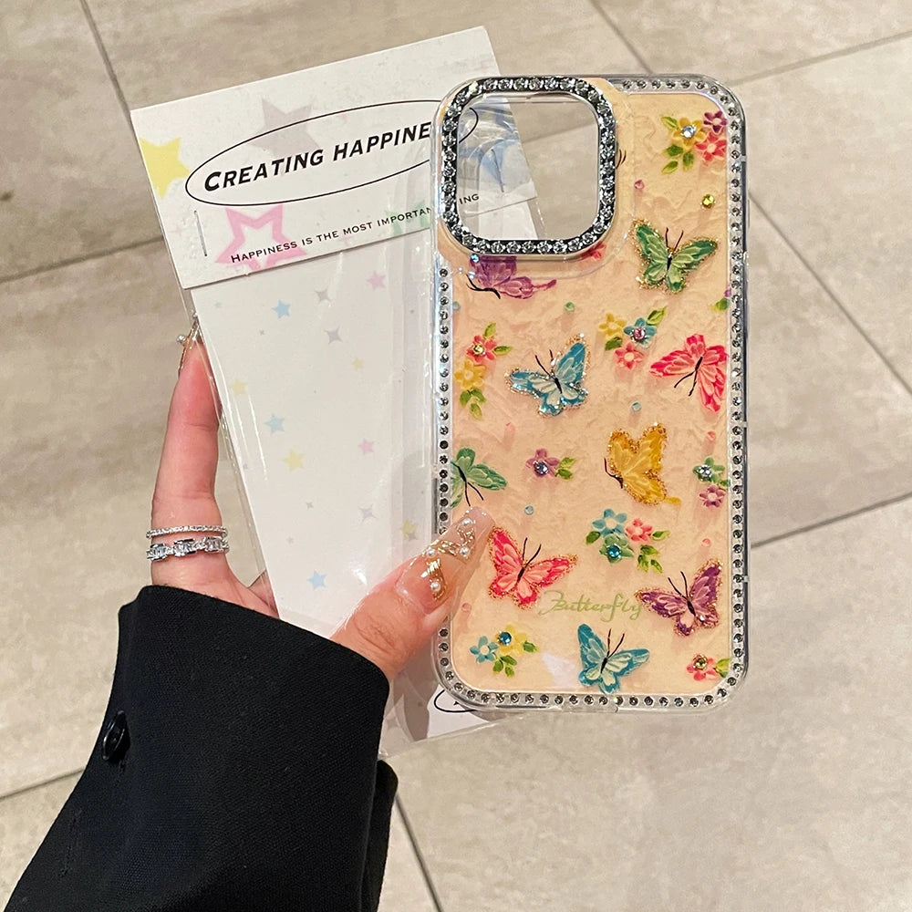Luxury Colourful Butterfly Glitter Laser Phone Case
