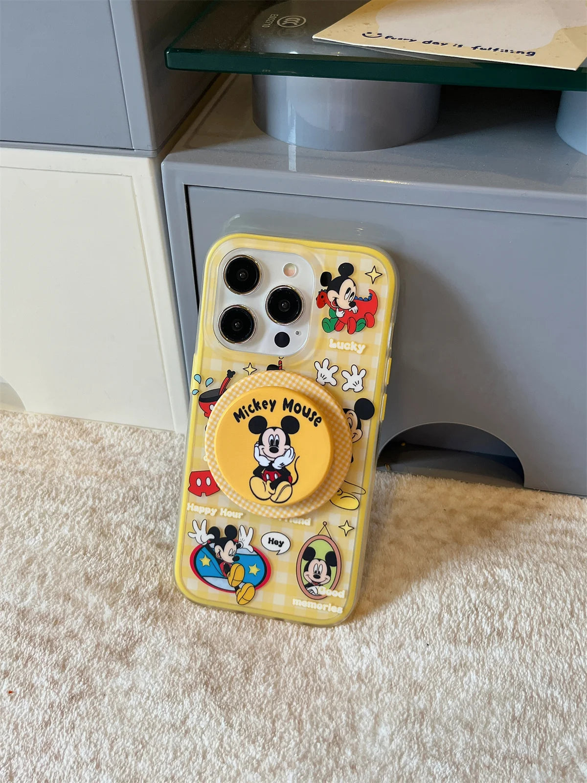 New Cute Cartoon Mouse Stand Magnetic Attraction Phone Case