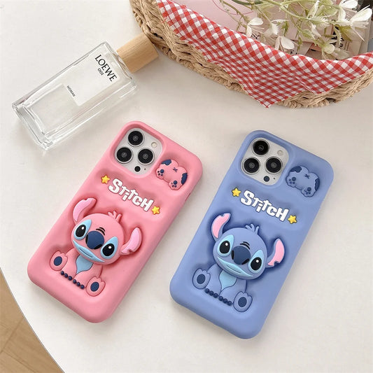So Cute Cartoon Stitch Holder Phone Case