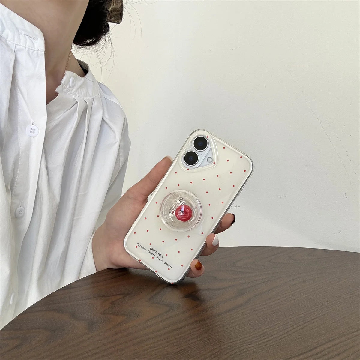 Cartoon Colorful Apple Stand Holder Phone Case