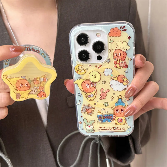Kawaii Cartoon Star Baby Magnetic Phone Case For iPhone