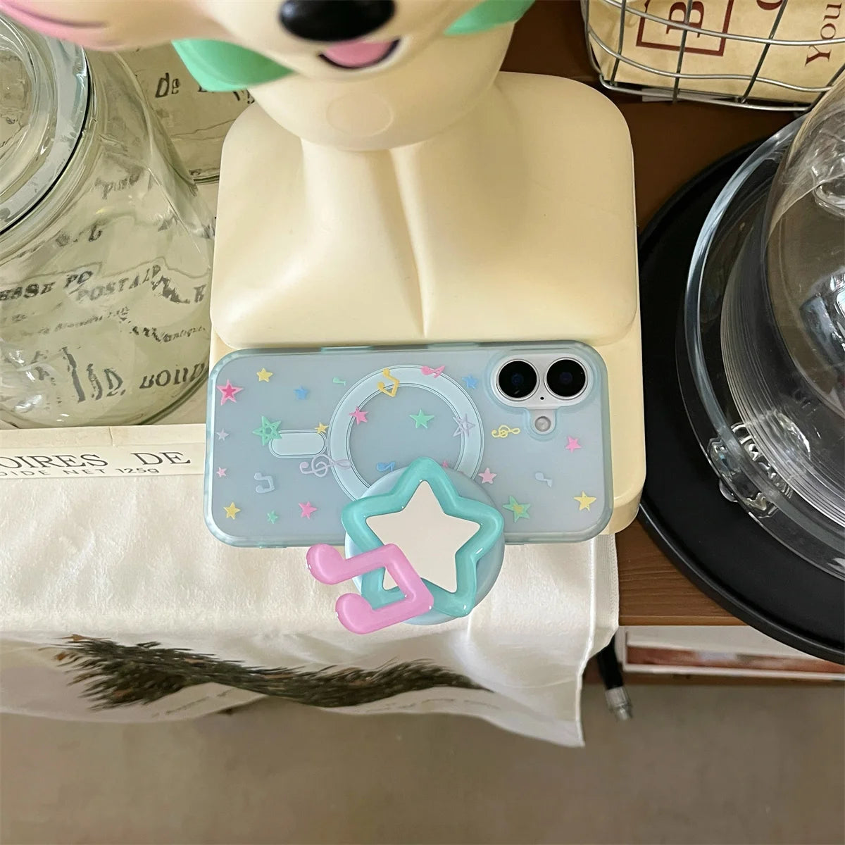 Creative Music Symbol Magnetic Stand Phone Case