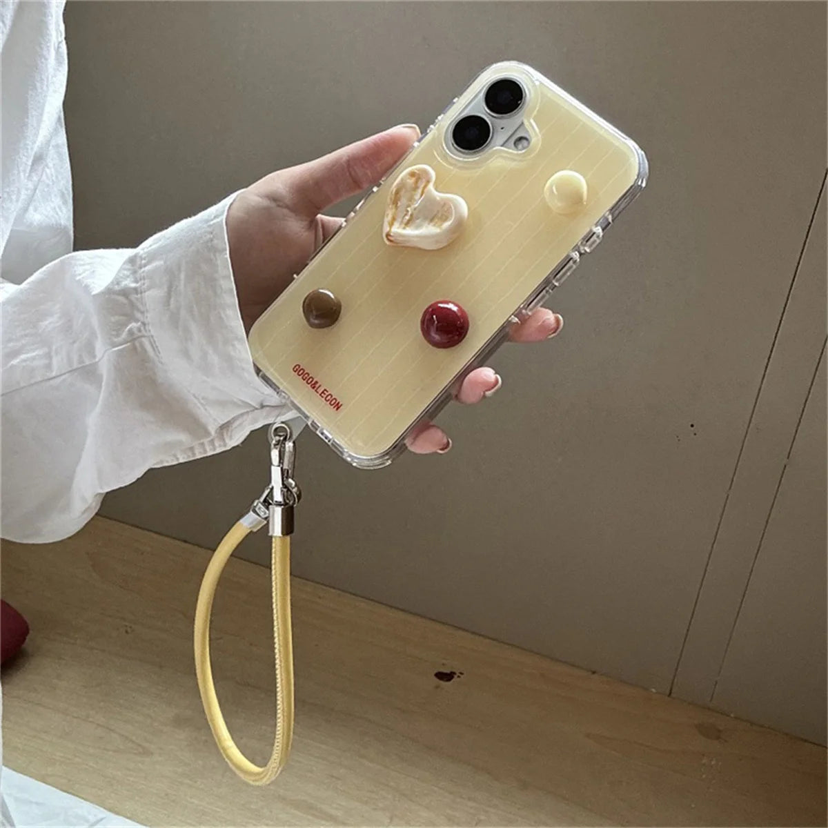 Simple Cute 3D Love Heart Striped Phone Case For iPhone
