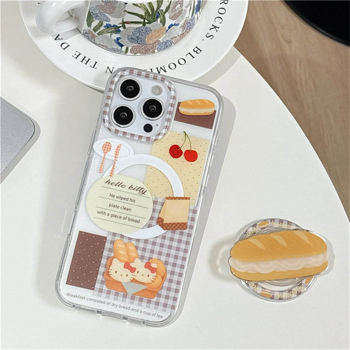 Korean Cute Bread Magnetic Phone Case For iPhone