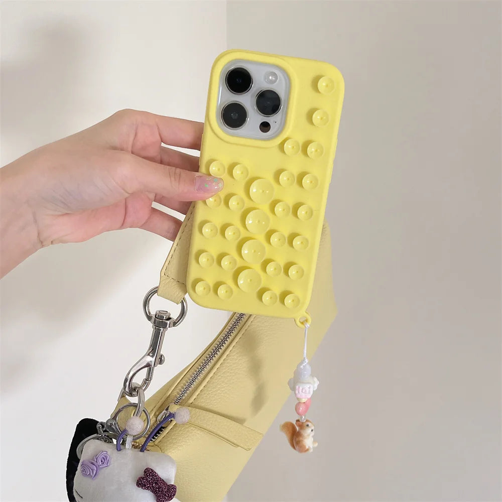 Fashion Silicone Suction Rack Cute Phone Case