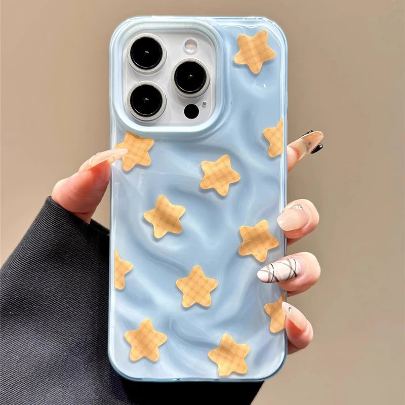 Fashion Colorful Stars Glossy Phone Case