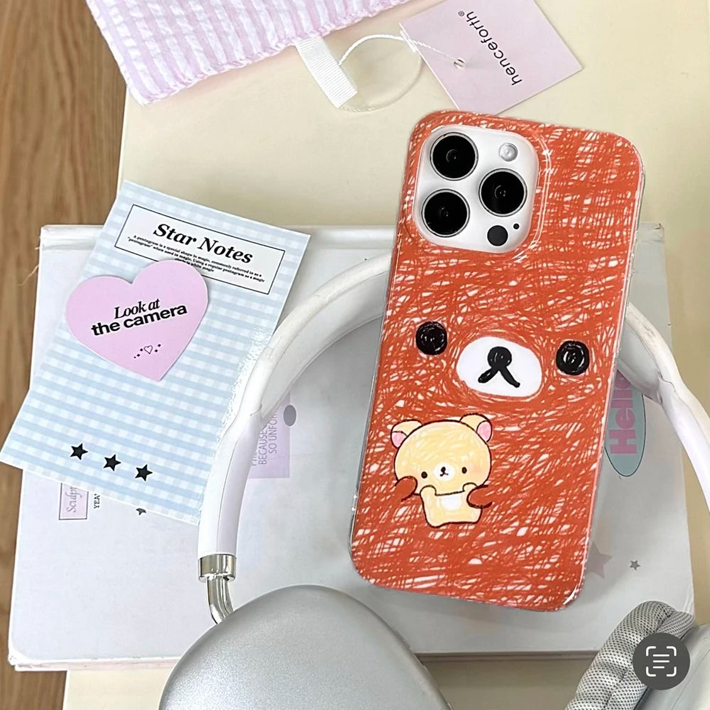 Cartoon Graffiti Bear Cute Phone Case