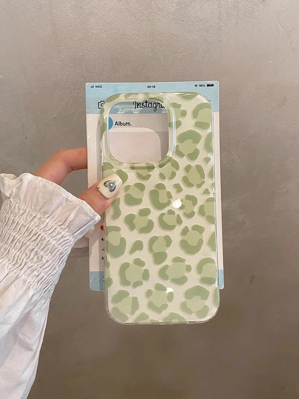Cute Pink Leopard Print Phone Case