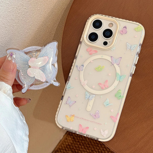 Cute Butterfly Rotation Magnetic Phone Case
