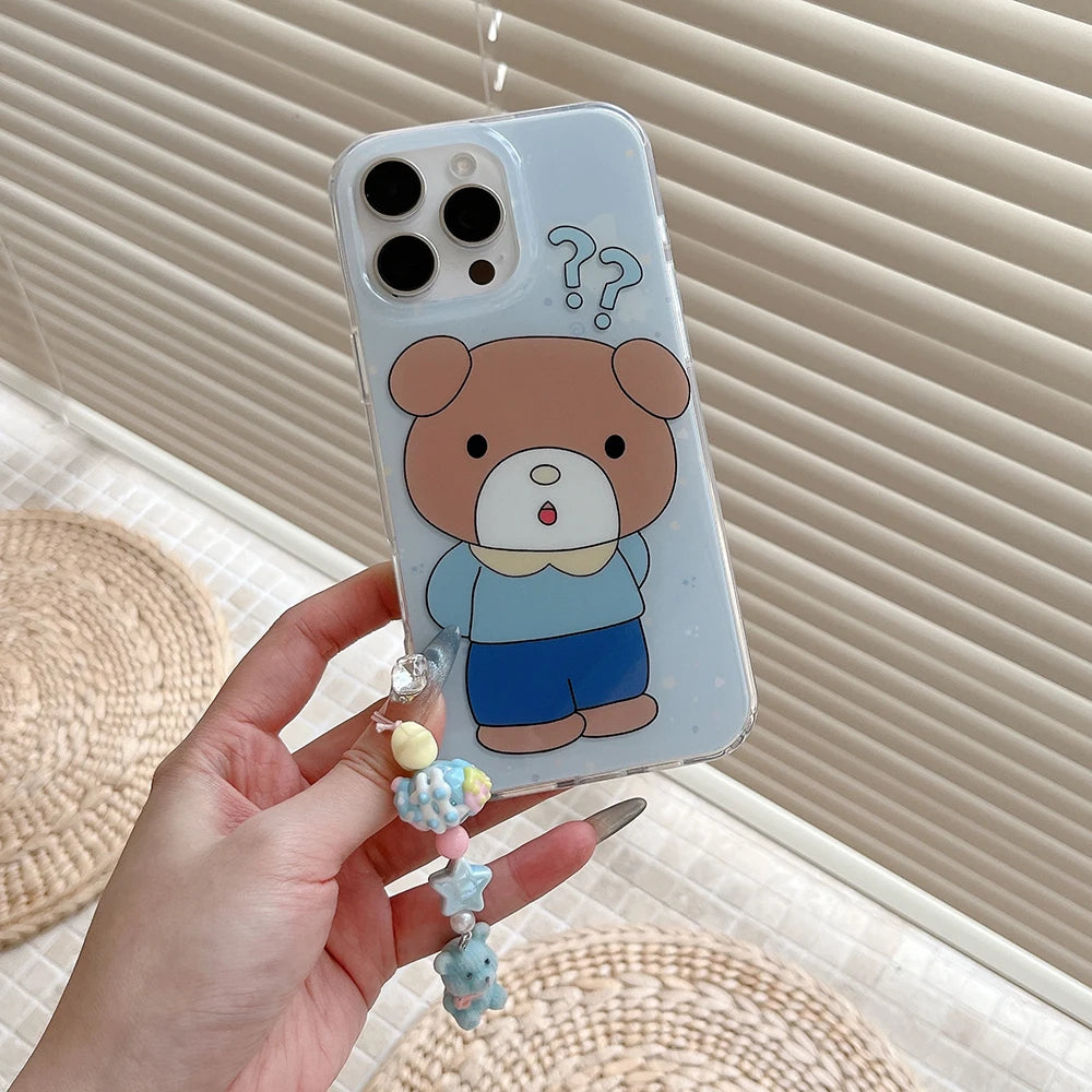 Cute Rabbit Cartoon Bear Lovley Couple Phone Case