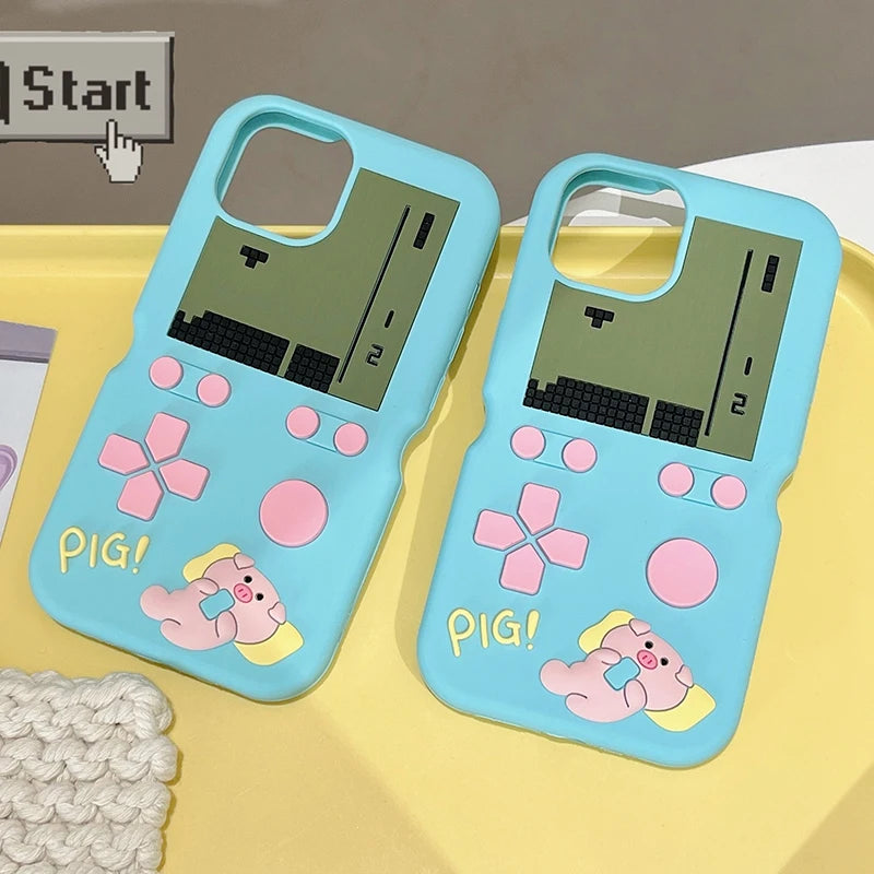 Funny Piggy Game Pattern Phone Case