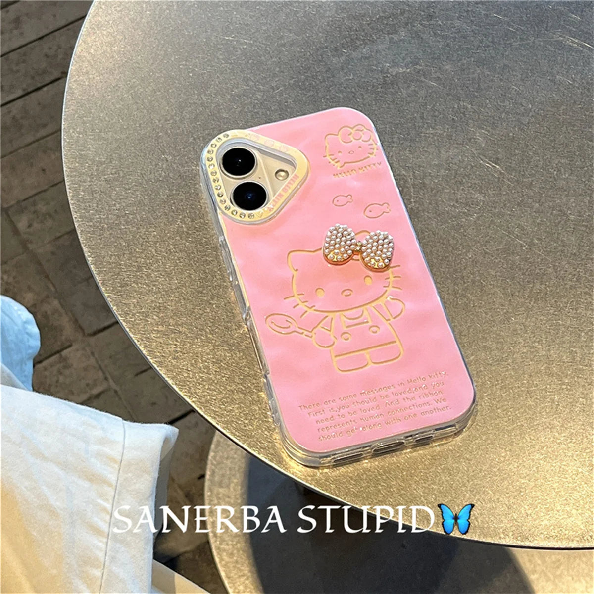 Korean Cute Diamond Camera Pink Phone Case For iPhone