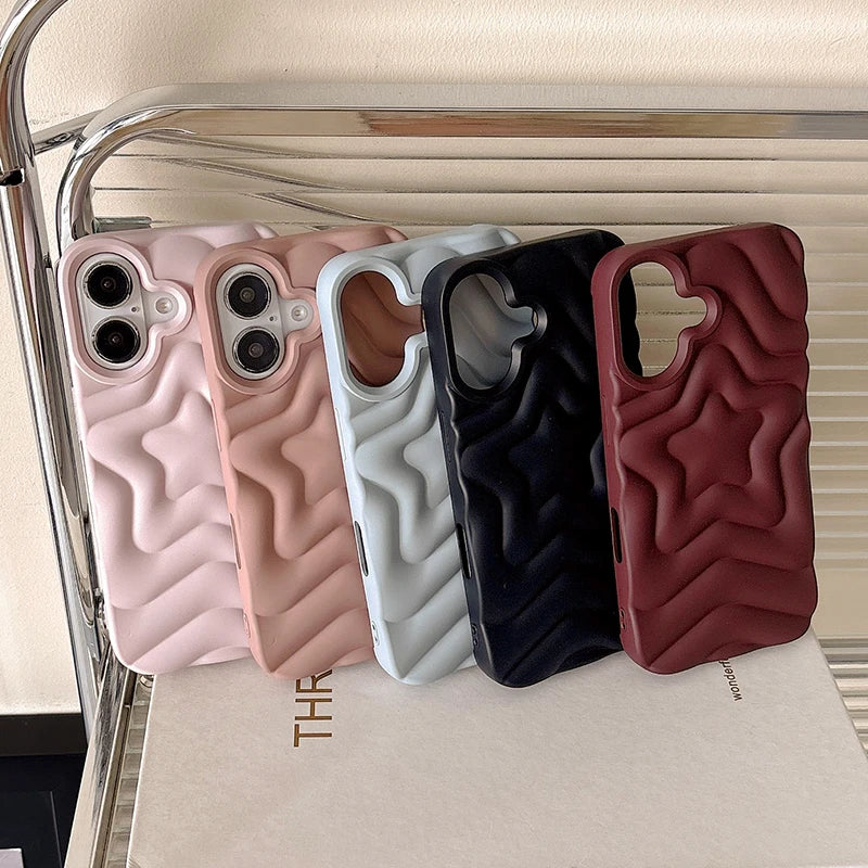 Stylish Star Ripple Matte Silicone Phone Case