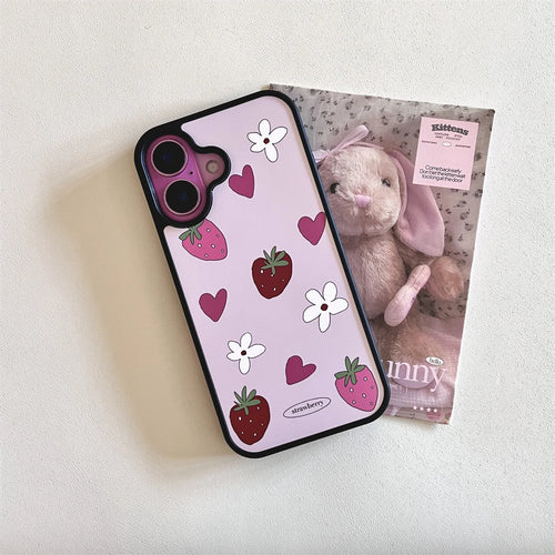 New Fruit Illustration Acrylic Black Border Phone Case