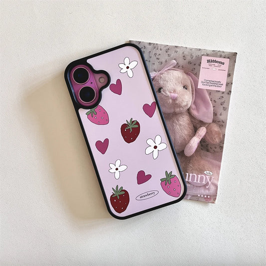 New Fruit Illustration Acrylic Black Border Phone Case