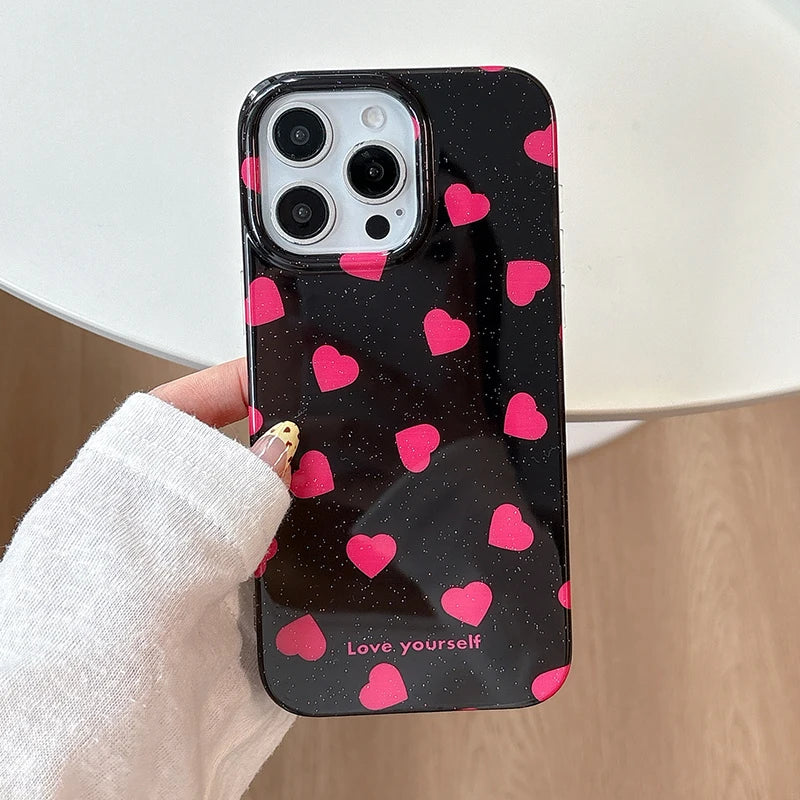 Fashion Rose Love Heart Phone Case