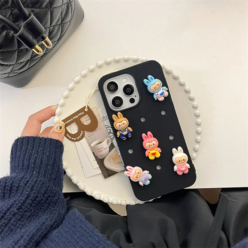Cute Cartoon Silicone Shockproof Cover, For iPhone