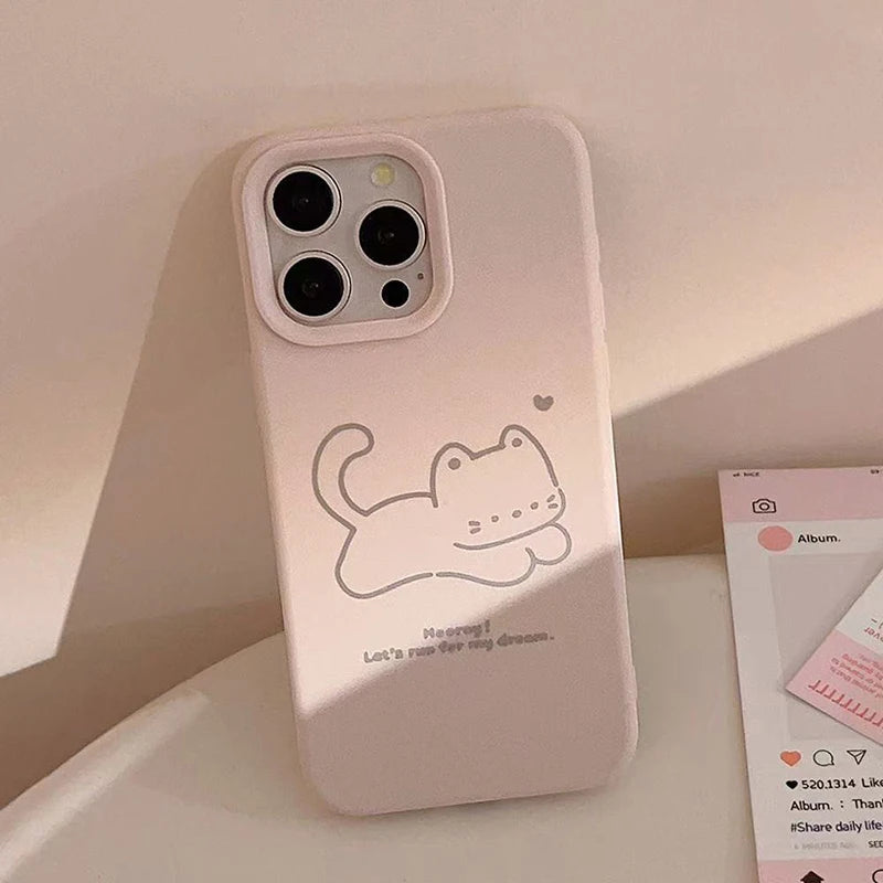 Happy Cute Kitten Puppy Compatible Phone Case