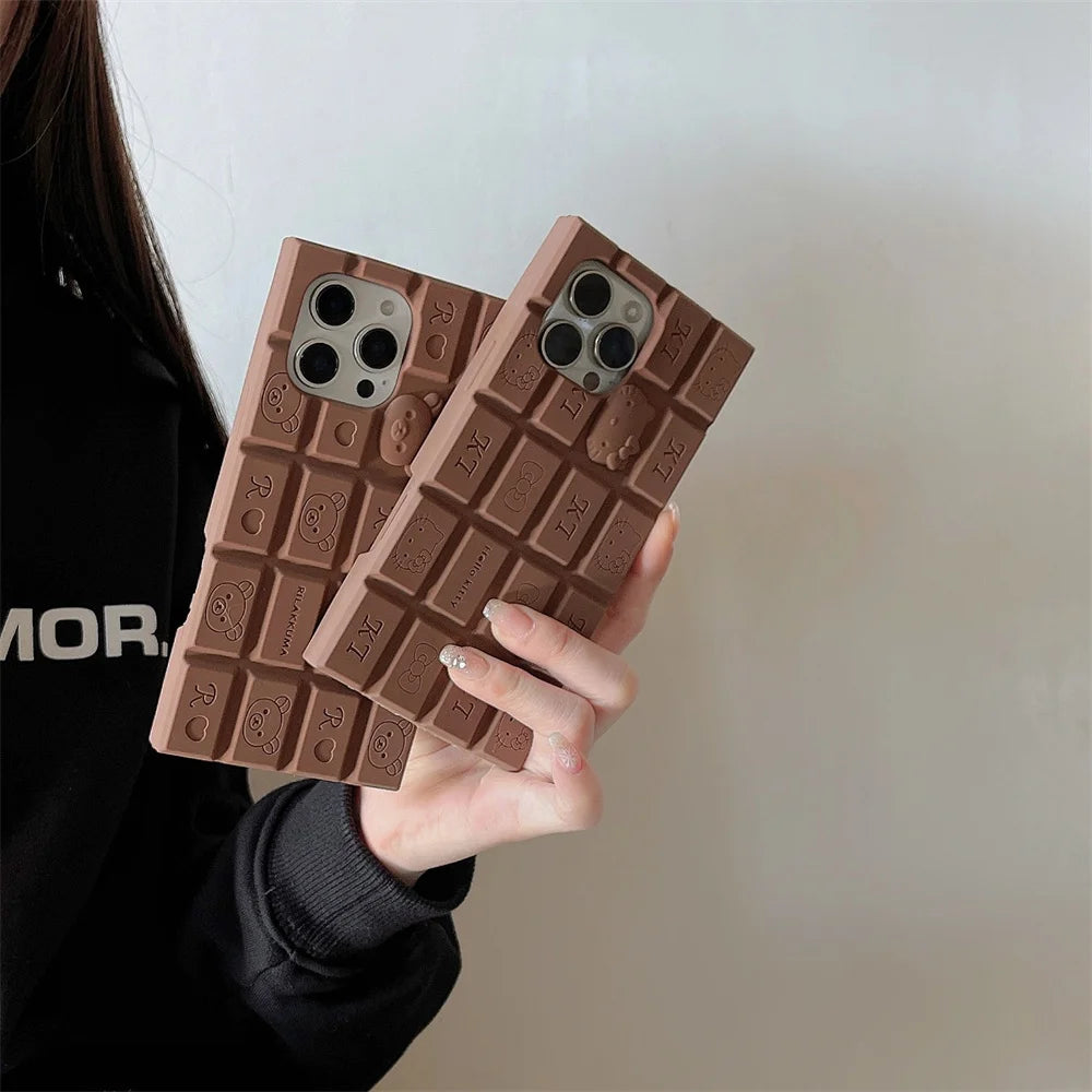 Cartoon Chocolate Hello Kitty Rilakkuma Phone Case