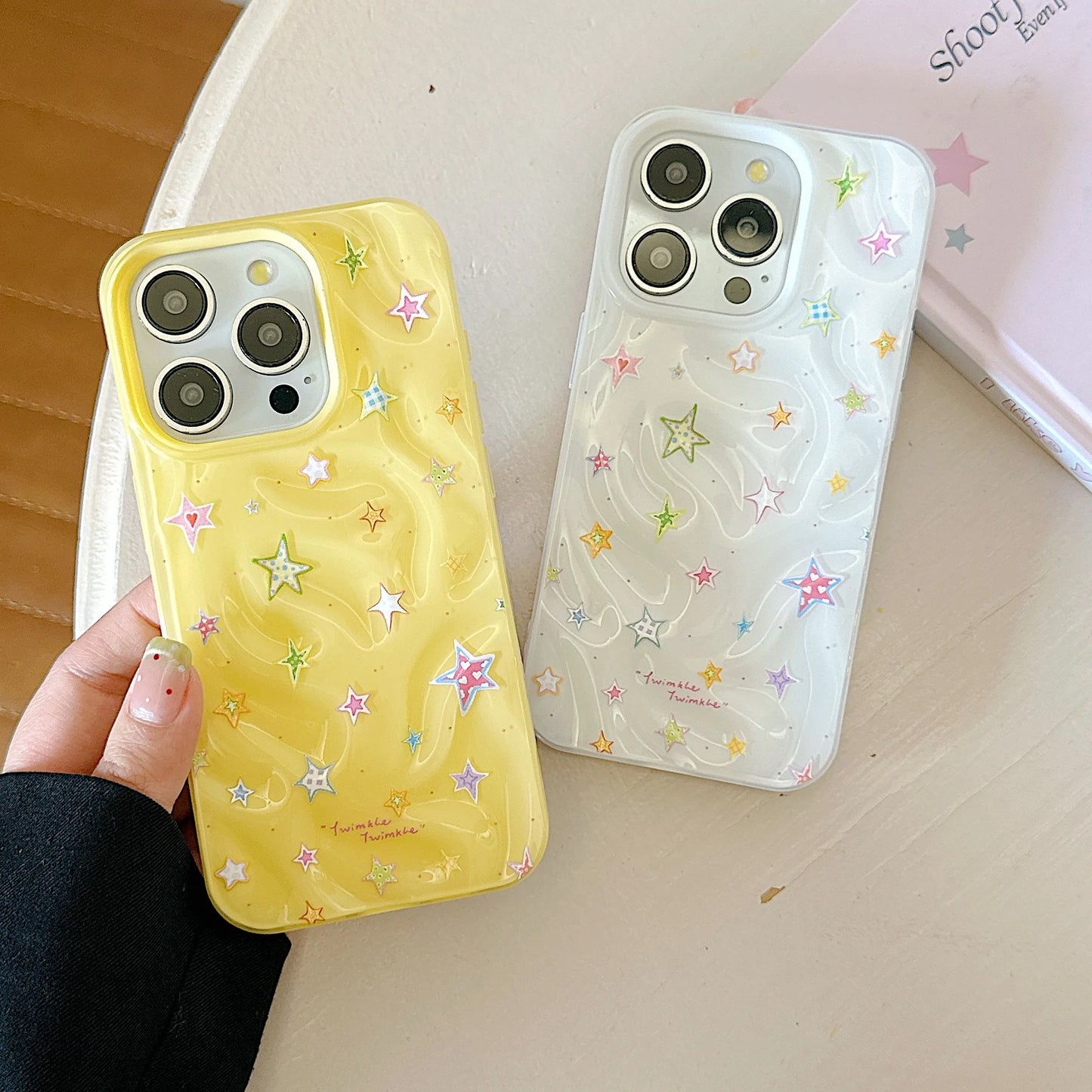 Cute Love Star Folds Texture Phone Case