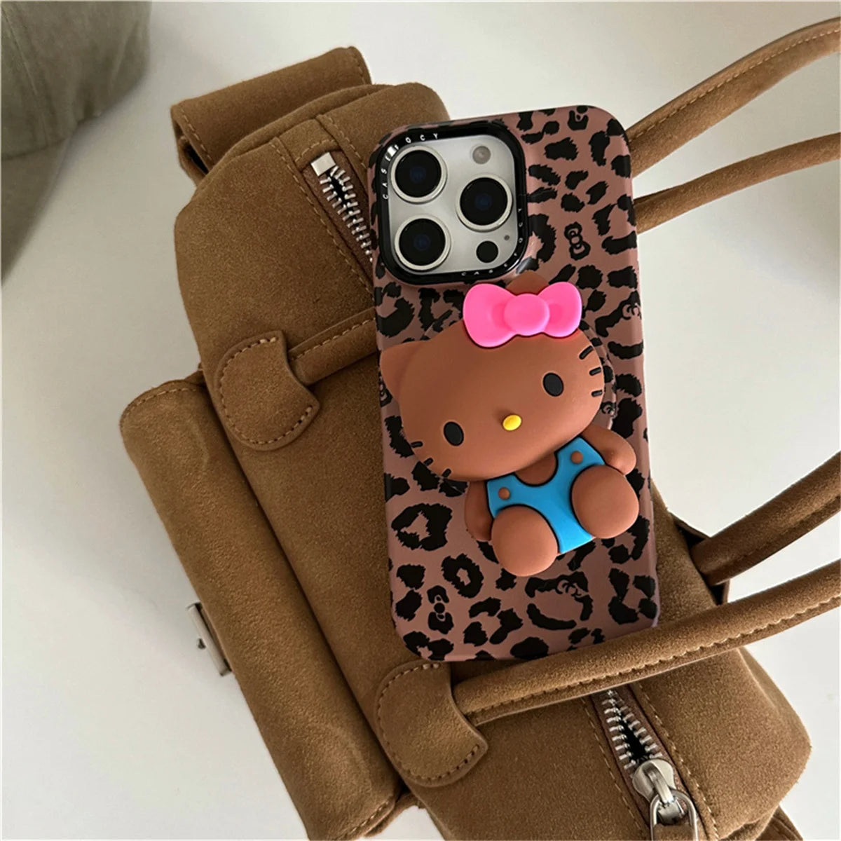 Fashion Brown Leopard Print Magnetic Phone Case