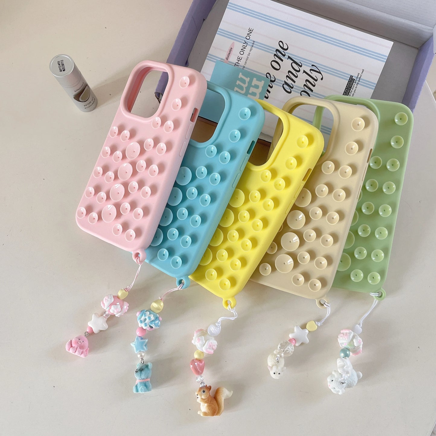 Fashion Silicone Suction Rack Cute Phone Case
