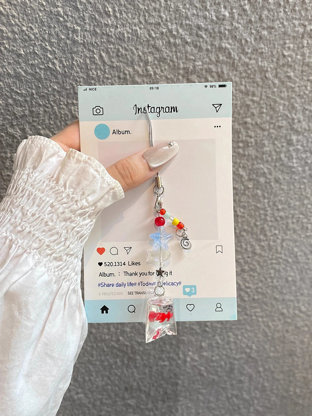 Cute Korean Blue Ocean Red Carp Fish Phone Case