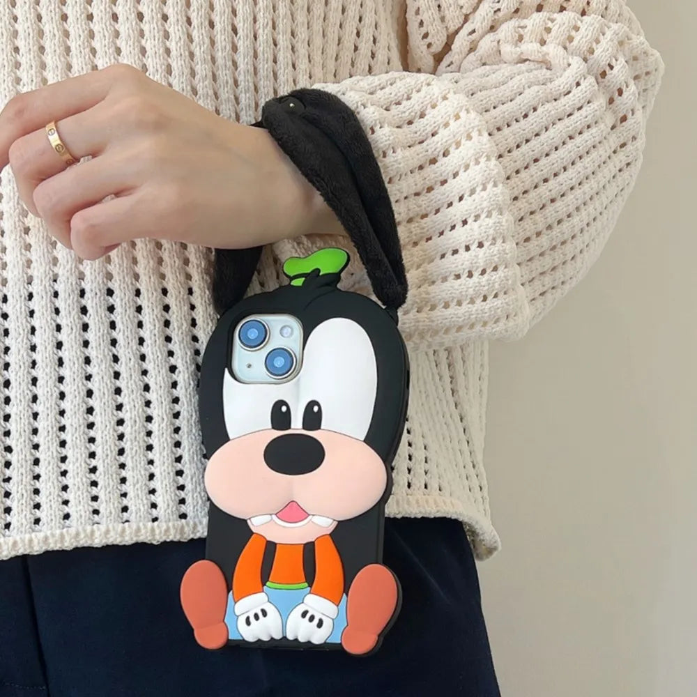 Stereoscopic Dog Cartoon Goofy Long Ears Phone Case