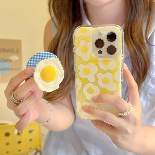 Funny Cute Egg Magnetic Stand Phone Case
