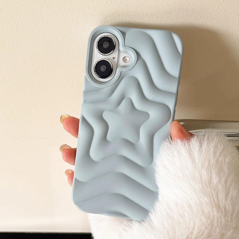 Stylish Star Ripple Matte Silicone Phone Case