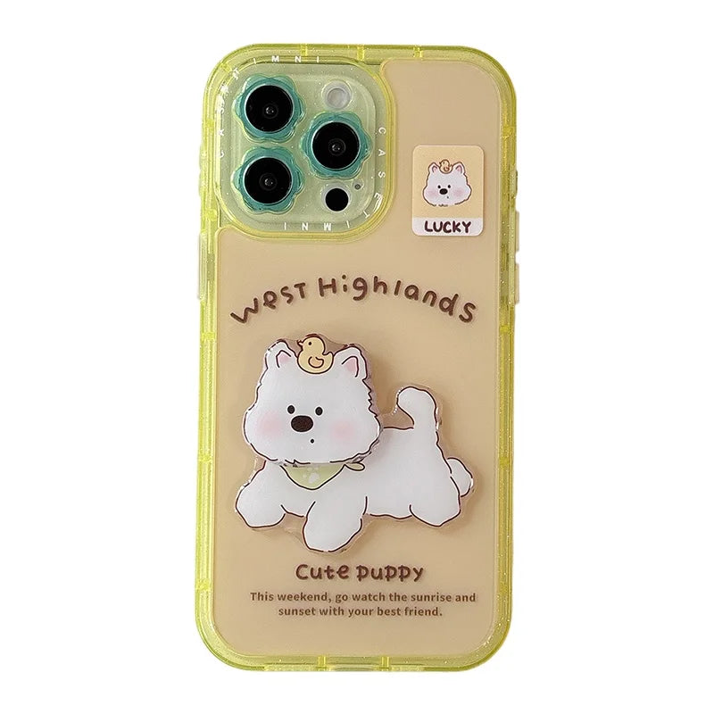Cute Puppy Dog Shockproof Bumper Phone Case