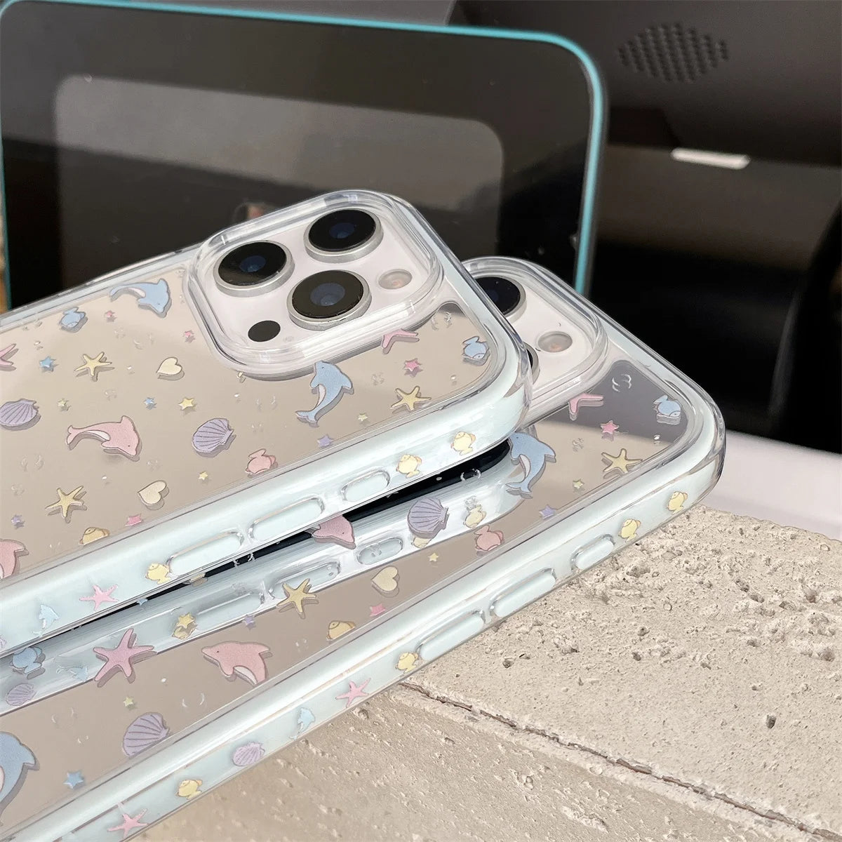 New Dolphin Starfish Mirror Case Phone Case