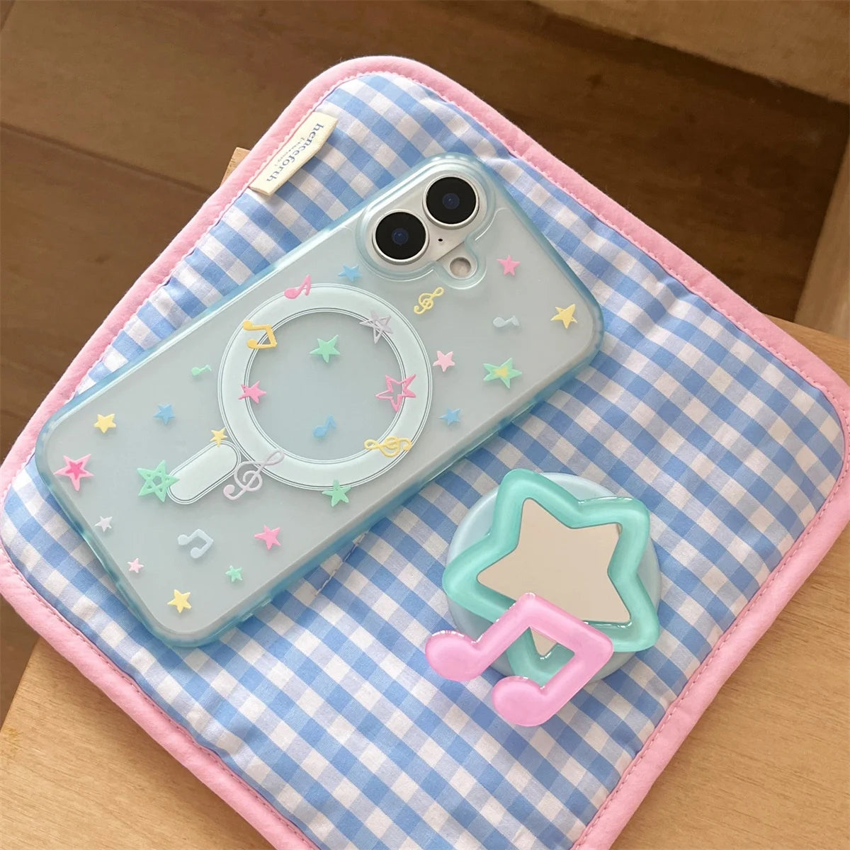 Creative Music Symbol Magnetic Stand Phone Case
