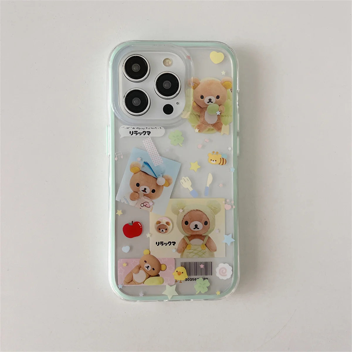 New Cute Cartoon Bear Flowers Phone Case