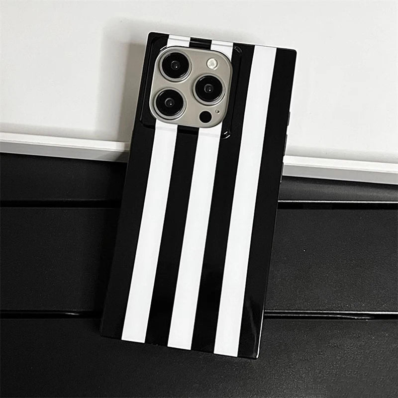 Fashion Cow Stripe Pattern Glossy Back Cover For iPhone