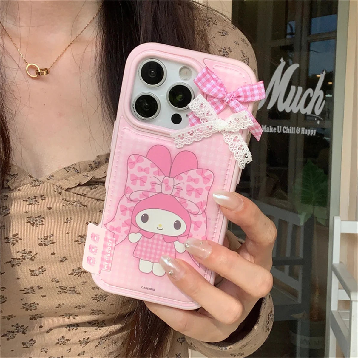 Korean Cute Bow Hellokitty Phone Case For iPhone