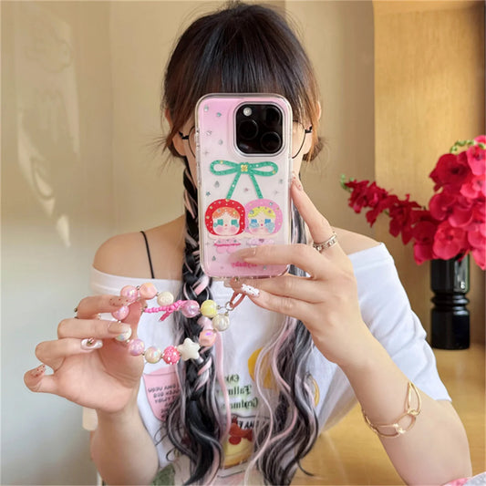 Kawaii Cartoon Cherry Girl Phone Case