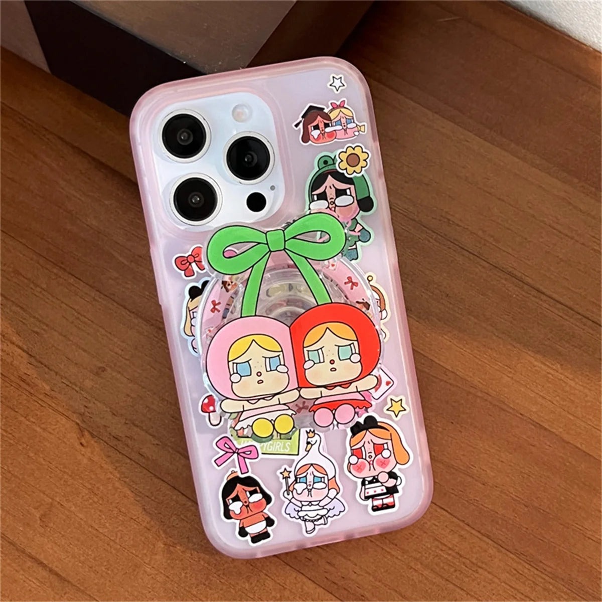 Cute Cartoon Cherry Girl Magnetic Phone Case