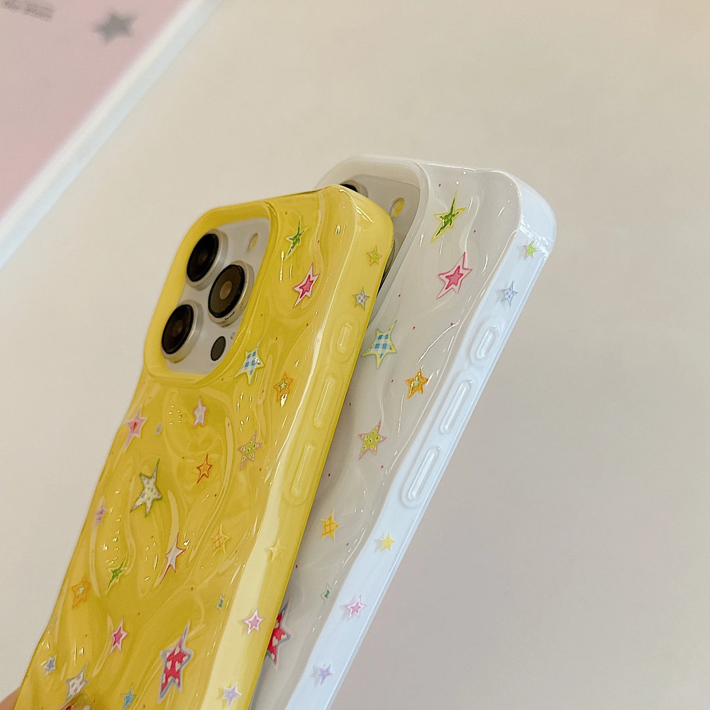 Cute Love Star Folds Texture Phone Case