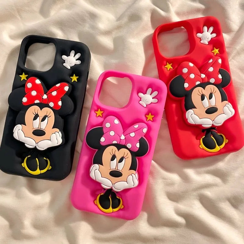 Cute Cartoon Bowknot Minnie Phone Case