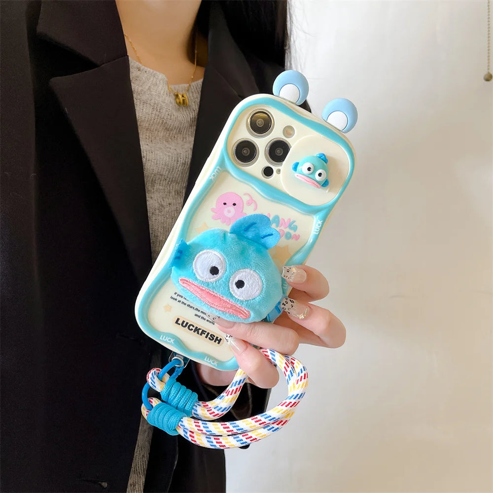 Cute Cartoon Hangyodon Push Pull Camera Phone Case